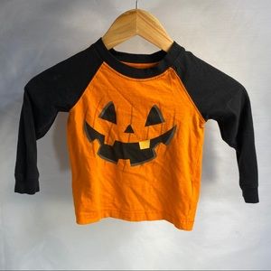 Toddler Raglan Pumpkin long sleeve shirt Halloween